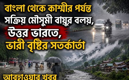 বঙ্গ থেকে কাশ্মীর পর্যন্ত উত্তর ভারতে ভারী বৃষ্টির সতর্কতা