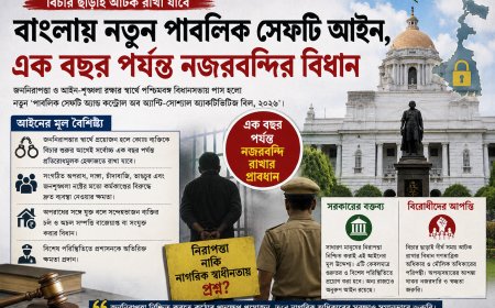 বাংলায় নতুন পাবলিক সেফটি আইন: এক বছর পর্যন্ত নজরবন্দির বিধান, নিরাপত্তা নাকি নাগরিক স্বাধীনতায় প্রশ্ন?