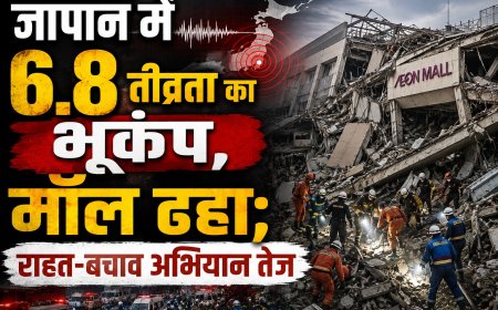 जापान में 6.8 तीव्रता का भूकंप, मॉल ढहा; राहत-बचाव अभियान तेज