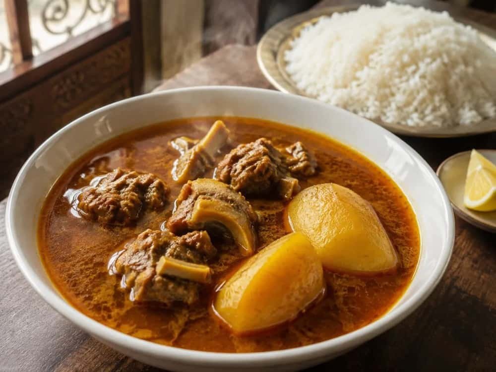 হারিয়ে যাচ্ছে বাঙালির পাতলা খাসির ঝোল! বড় আলু আর গরম ভাতে ফিরুক রবিবারের ছোটবেলা