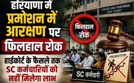 हरियाणा में प्रमोशन में आरक्षण पर फिलहाल रोक, हाईकोर्ट के फैसले तक SC कर्मचारियों को नहीं मिलेगा लाभ