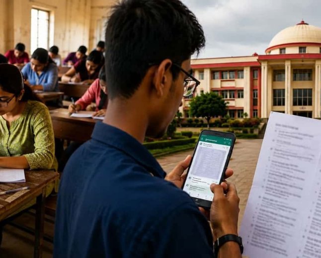 হোয়াটসঅ্যাপে ঘুরছে প্রশ্নপত্র, মিল ৭০%! পরীক্ষা শেষ হতেই সেমিস্টার বাতিল ছত্তীসগড়ের বিশ্ববিদ্যালয়ে