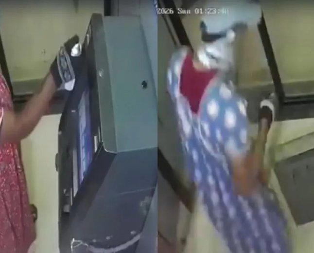 तेलंगाना में ATM लूट की सनसनीखेज वारदात, एंबुलेंस से पहुंचे बदमाशों ने पहनी नाइटी और मास्क; कटर से काटकर उड़ाई नकदी, CCTV में कैद हुई घटना